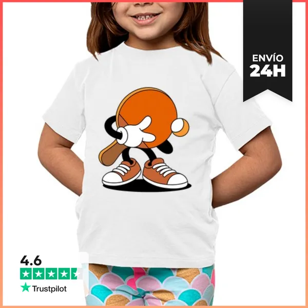 Camiseta Clásica Para Niños Divertido Dibujo Animado De Tenis De