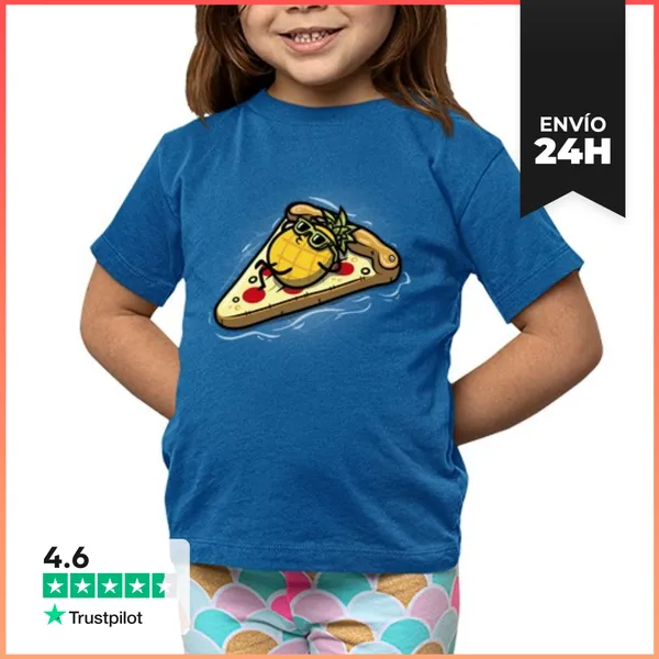 Camiseta Clásica Para Niños Summer Vibes Piña LaTostadora