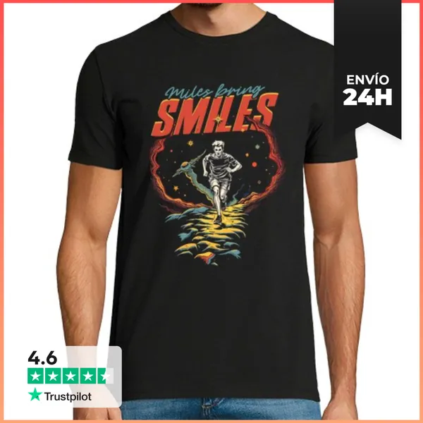 Camiseta Hombre Clásica Maratonista Corriendo LaTostadora