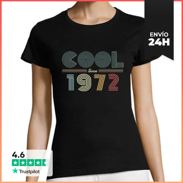 Camiseta Mujer Clásica Genial Desde 1972 Vintage 49 Cumpleaños