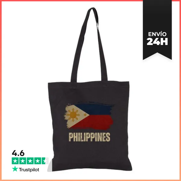 Bolsa De Tela Bandera De Filipinas Vintage Grunge LaTostadora