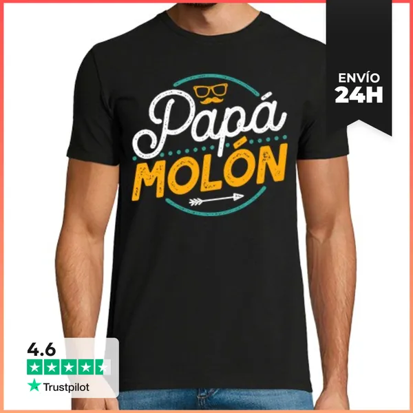 Camiseta Hombre Clásica Papá Molón LaTostadora
