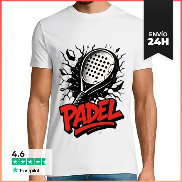 Camiseta Hombre Clásica Pala De Pádel LaTostadora