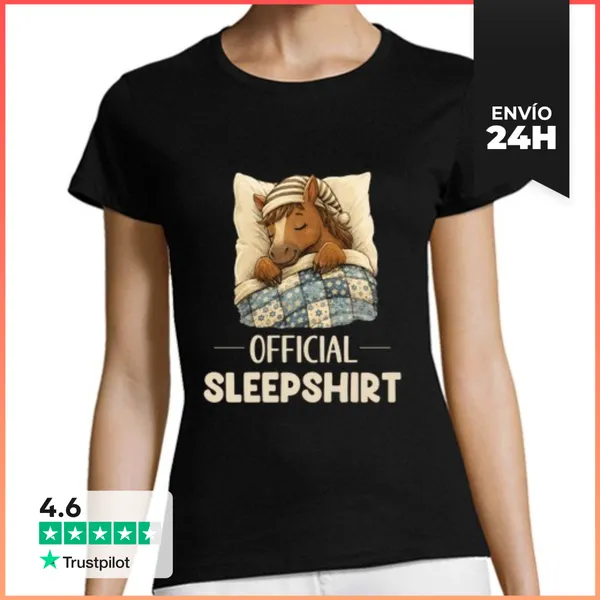 Camiseta Mujer Clásica Camisón Oficial De Dormir Humor Divertido