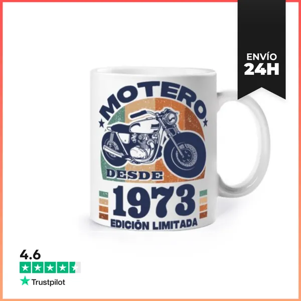 Taza Edición Limitada Motero Desde 1973 LaTostadora