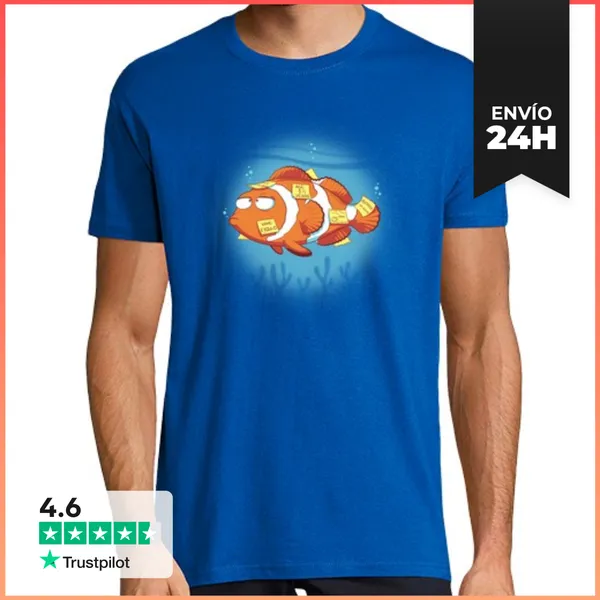 Camiseta Hombre Clásica Memoria Pez LaTostadora
