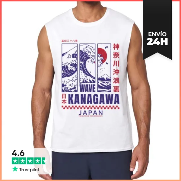 Camiseta Sin Mangas La Gran Ola De Kanagawa LaTostadora
