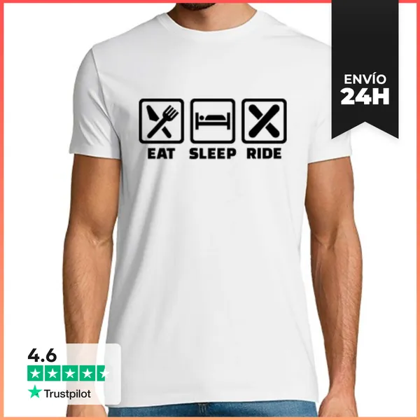 Camiseta Hombre Clásica Coma El Sueño Paseo Del Snowboard