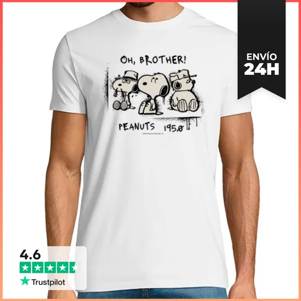 Camiseta Hombre Clásica Snoopy Y Sus Hermanos LaTostadora