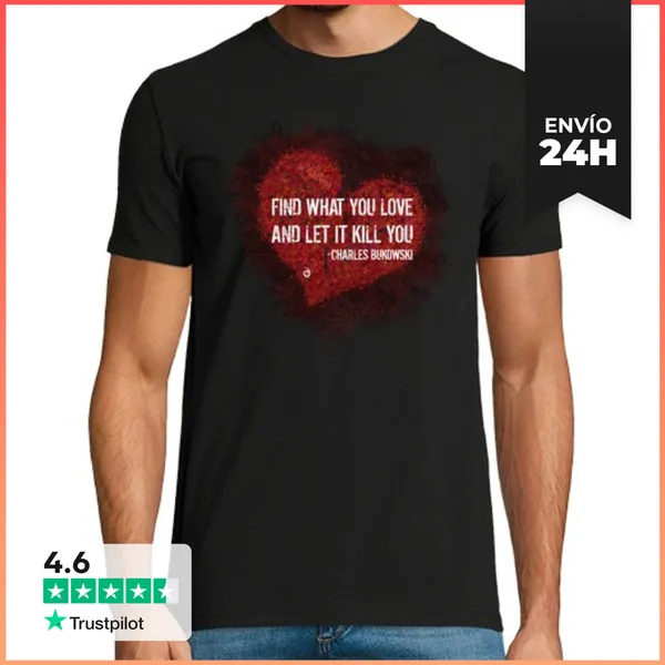 Camiseta Hombre Clásica Bukowski (camisetas Chico Y Chica)