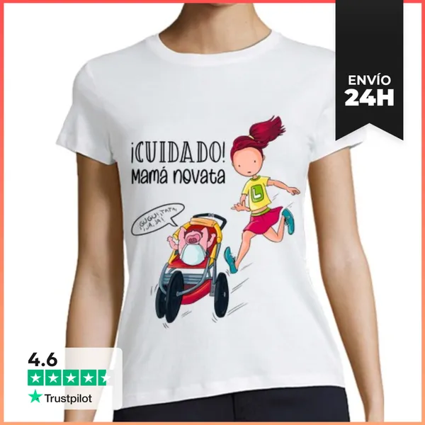 Camiseta Mujer Clásica Mamá Novata LaTostadora