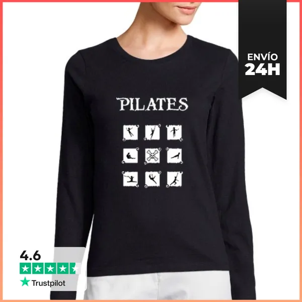 Camiseta Mujer Manga Larga Pilates LaTostadora