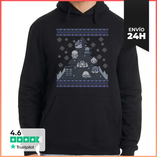 Sudadera Unisex Con Capucha Árbol De Navidad Whovian LaTostadora