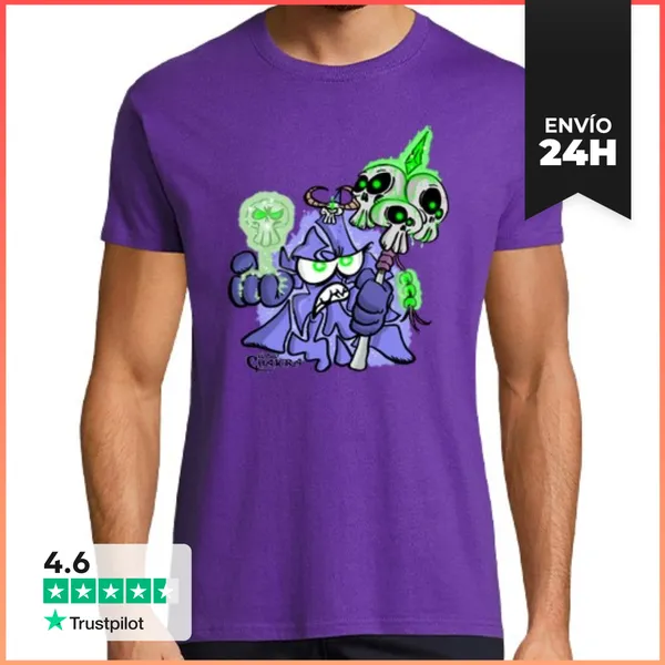 Camiseta Hombre Clásica Mascota Chakry Clase Brujo LaTostadora