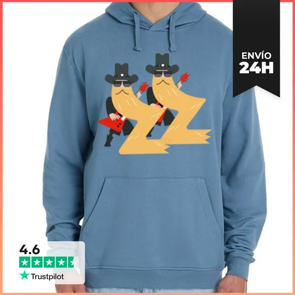 Sudadera Unisex Con Capucha Zz Top LaTostadora