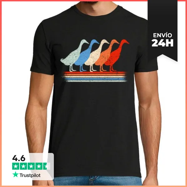 Camiseta Hombre Clásica Pato Corredor Indio LaTostadora