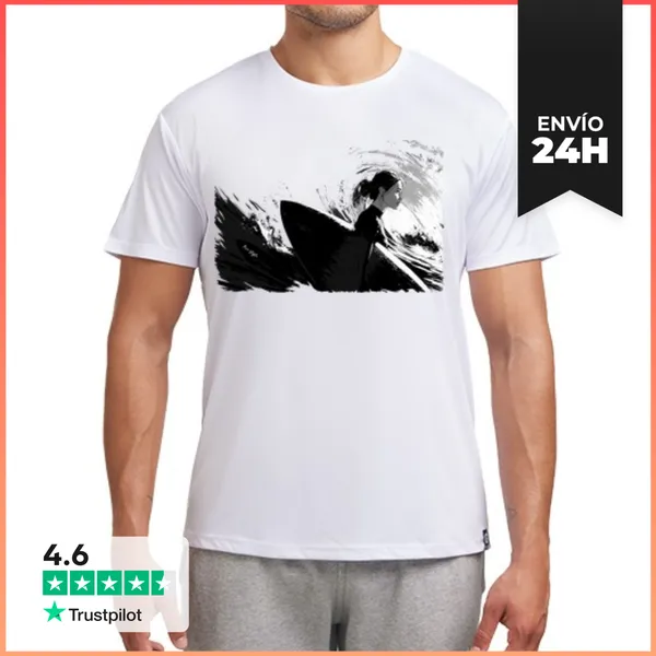 Camiseta Deportiva Hombre Free Style. Surfera LaTostadora