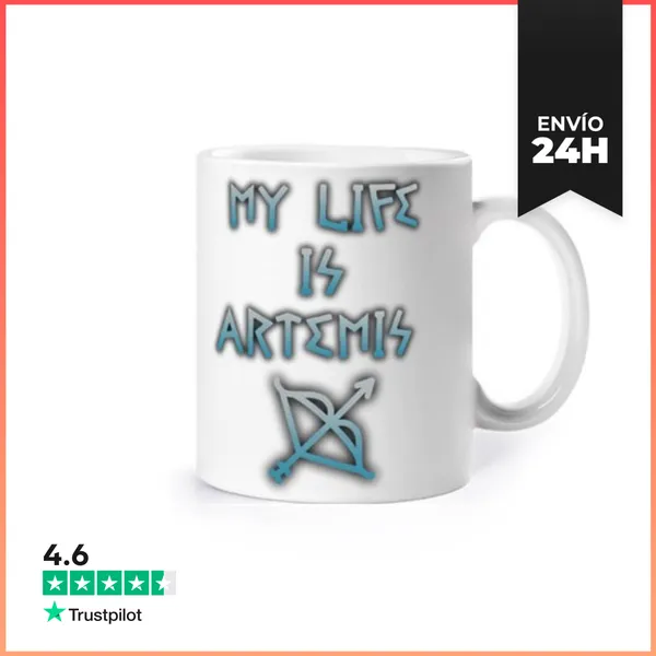 Taza My Life Is Artemis LaTostadora