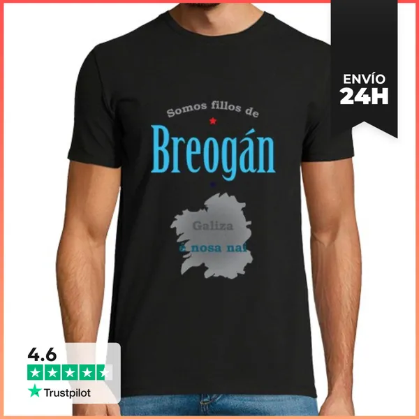 Camiseta Hombre Clásica Fillos De Breogán. Galicia O Galiza