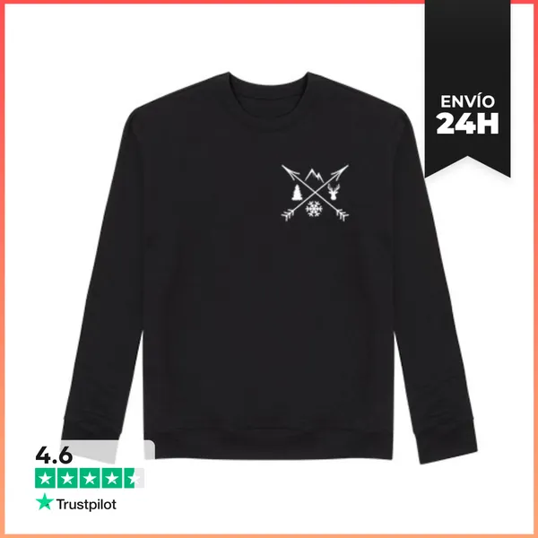 Sudadera Unisex Hombre, Sudadera, Negra LaTostadora