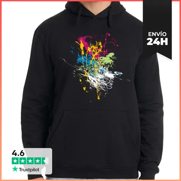 Sudadera Unisex Con Capucha Paint Splash N1 LaTostadora
