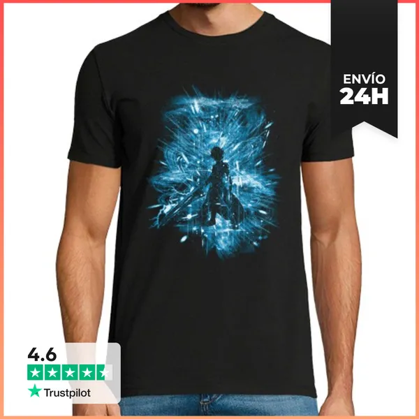 Camiseta Hombre Clásica Espada Tormenta Arte LaTostadora
