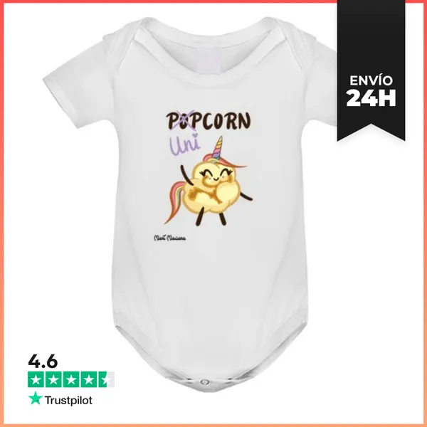 Body Bebé Mari Mawara - Palomita Unicornio Bebé LaTostadora