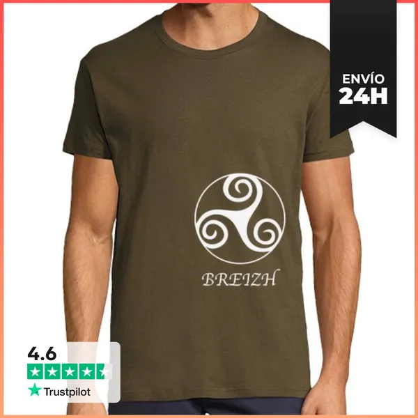 Camiseta Hombre Clásica Breizh Triskell LaTostadora