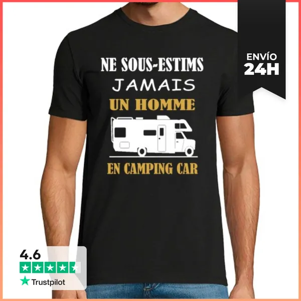 Camiseta Hombre Clásica Nunca Subestimes A Un Hombre En Una Aut