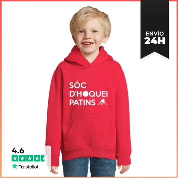 Sudadera Para Niños Con Capucha SOC DHOQUEI PATINS BLANC