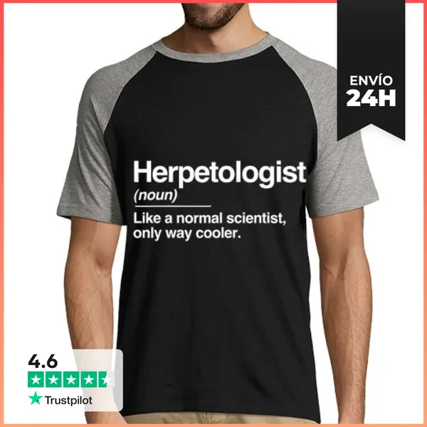 Camiseta Hombre, Estilo Béisbol Definición De Herpetólogo Normal