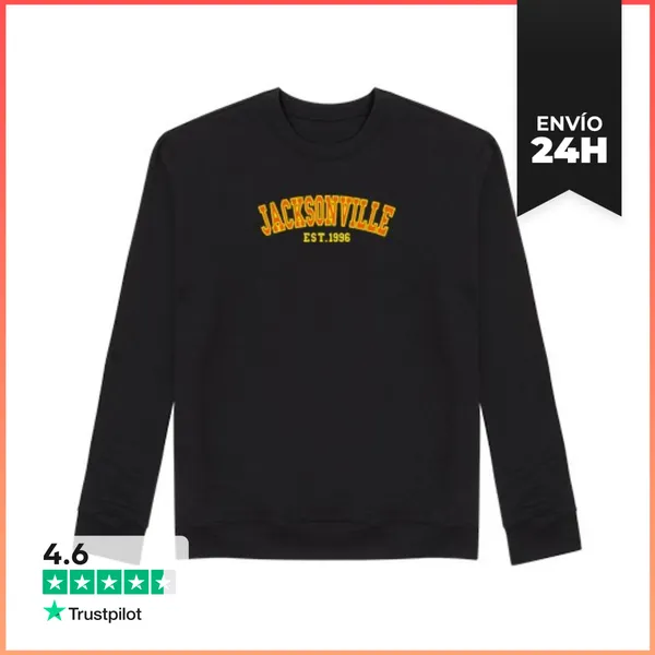 Sudadera Unisex Jacksonville Est 1996 LaTostadora
