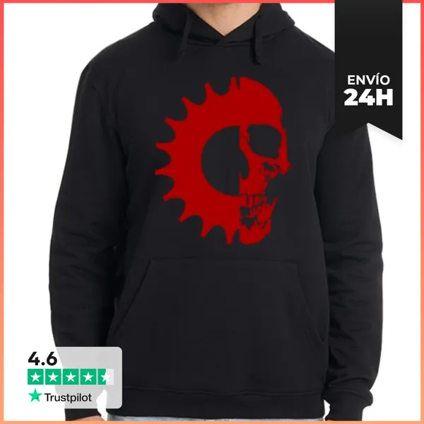 Sudadera Unisex Con Capucha Calavera Piñon LaTostadora