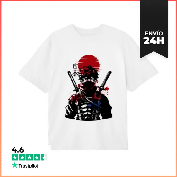 Camiseta Oversize Samurái Japonés LaTostadora