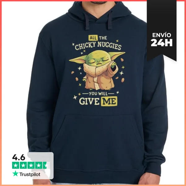 Sudadera Unisex Con Capucha Baby Yoda Mandalorian Chicky Nuggies