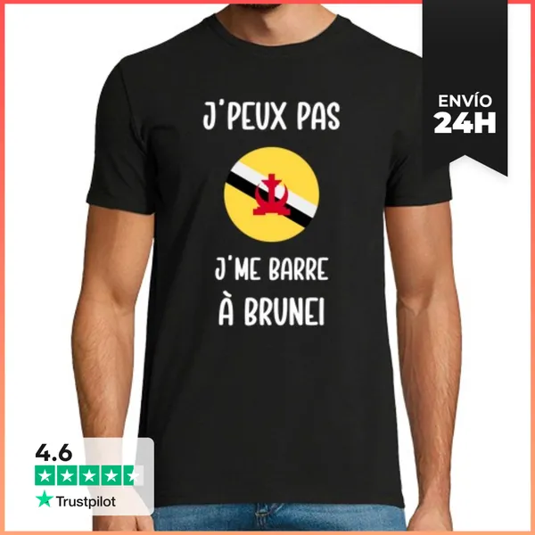 Camiseta Hombre Clásica No Puedo Me Voy A Brunei LaTostadora