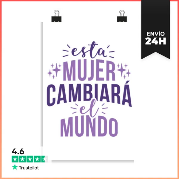 Póster Vertical Esta Mujer Cambiara El Mundo LaTostadora