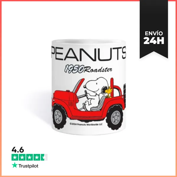 Taza Peanuts 1950 Roadster LaTostadora