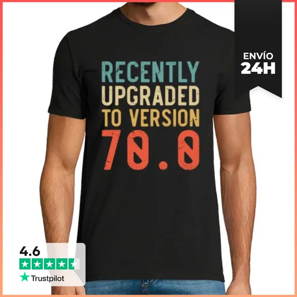 Camiseta Hombre Clásica Vintage Retro 70 Recientemente