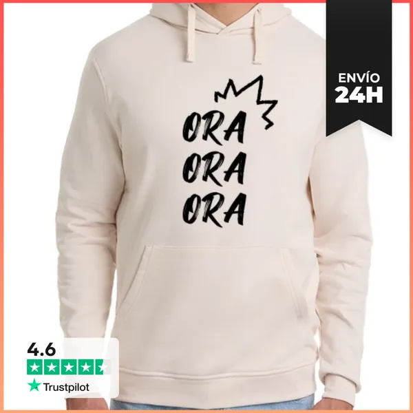 Sudadera Unisex Con Capucha Ora Ora Ora - Anime Manga Jojo