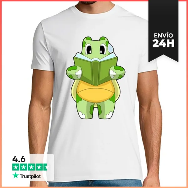 Camiseta Hombre Clásica Libro De Tortugas LaTostadora