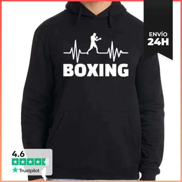 Sudadera Unisex Con Capucha Frecuencia De Boxeo LaTostadora