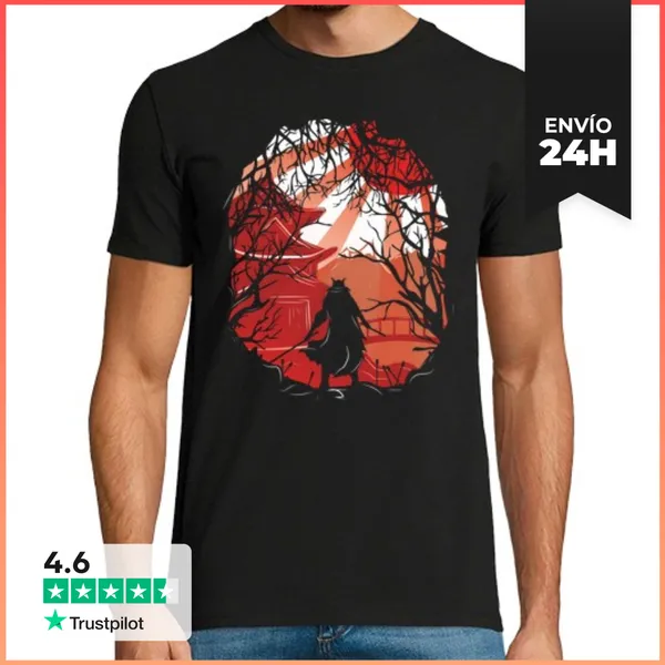 Camiseta Hombre Clásica El Aumento De Samurai LaTostadora