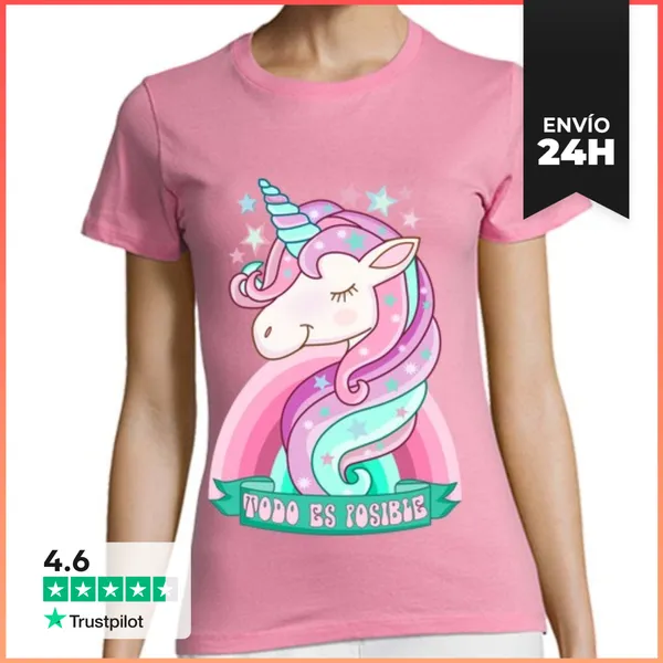 Camiseta Mujer Clásica Cooltee Todo Es Posible. La Tostadora