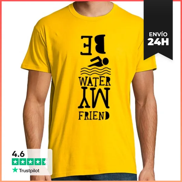 Camiseta Hombre Clásica Be Water My Friend LaTostadora