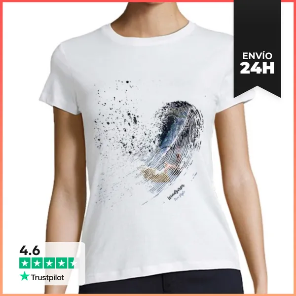 Camiseta Mujer Clásica Windsurfer. Free Style LaTostadora
