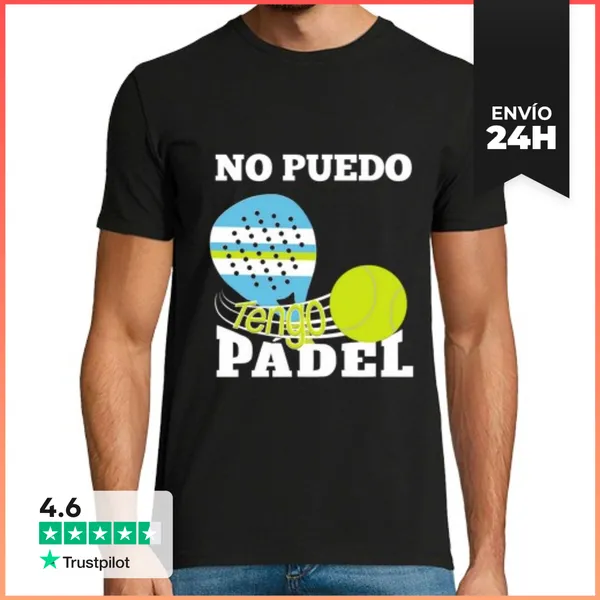 Camiseta Hombre Clásica No Puedo Tengo Pádel LaTostadora