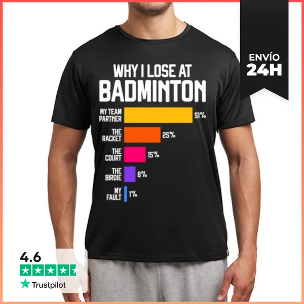Camiseta Deportiva Hombre Por Qué Pierdo En Bádminton LaTostadora