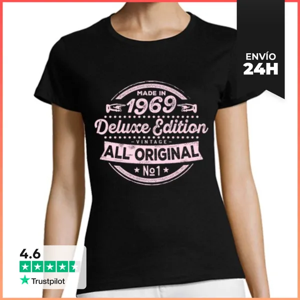 Camiseta Mujer Clásica Made In 1969. Deluxe Edition LaTostadora