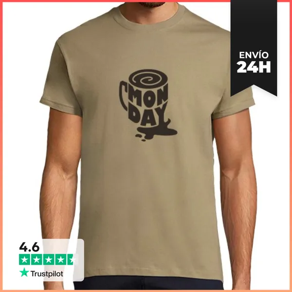 Camiseta Hombre Clásica Monday Coffee - Hombre LaTostadora